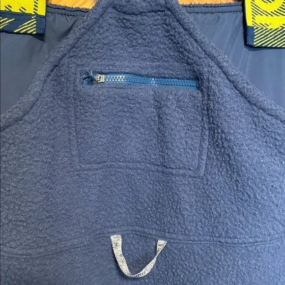 Free People Hit the Slopes Salopette Fleece Sherpa Overalls Blue Large - Picture 8 of 11